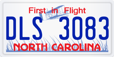 NC license plate DLS3083