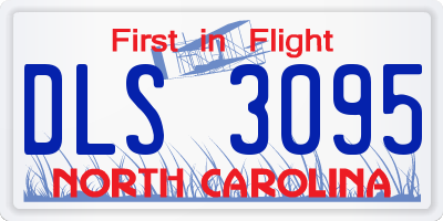 NC license plate DLS3095