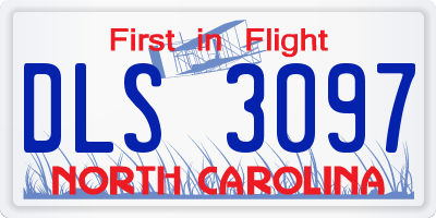 NC license plate DLS3097