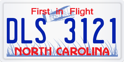 NC license plate DLS3121