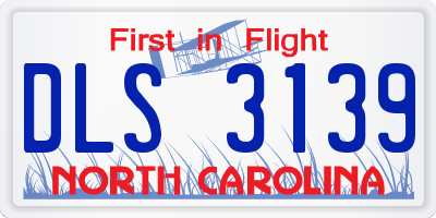 NC license plate DLS3139
