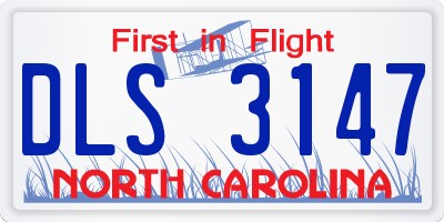 NC license plate DLS3147