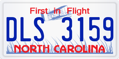 NC license plate DLS3159