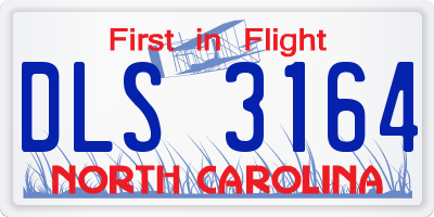 NC license plate DLS3164