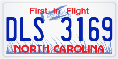 NC license plate DLS3169