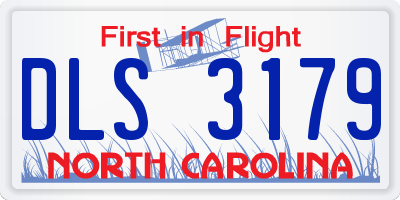 NC license plate DLS3179