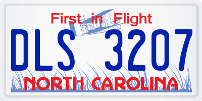 NC license plate DLS3207