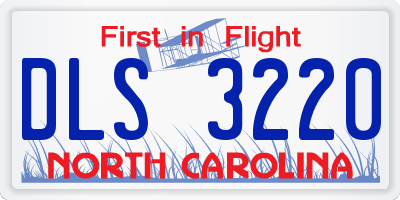 NC license plate DLS3220