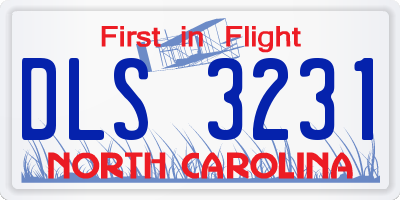 NC license plate DLS3231