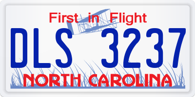 NC license plate DLS3237