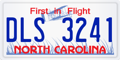 NC license plate DLS3241