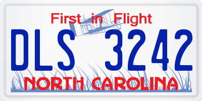 NC license plate DLS3242