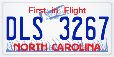 NC license plate DLS3267