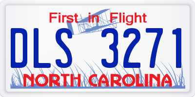 NC license plate DLS3271