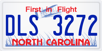 NC license plate DLS3272