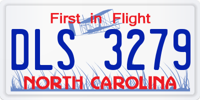 NC license plate DLS3279