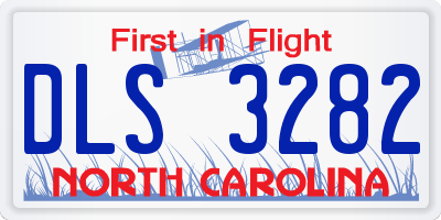 NC license plate DLS3282