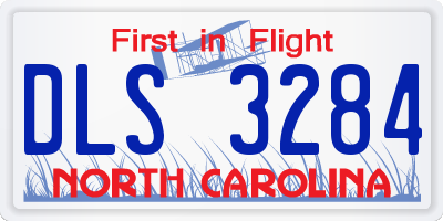 NC license plate DLS3284