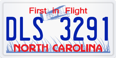 NC license plate DLS3291