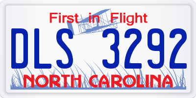 NC license plate DLS3292