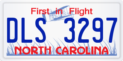 NC license plate DLS3297