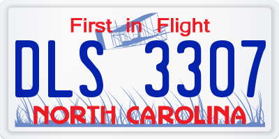 NC license plate DLS3307