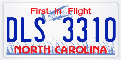 NC license plate DLS3310