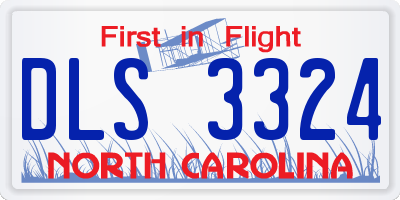 NC license plate DLS3324
