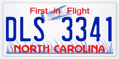 NC license plate DLS3341