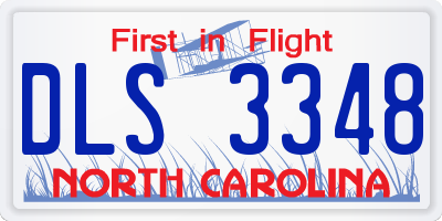 NC license plate DLS3348