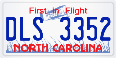 NC license plate DLS3352