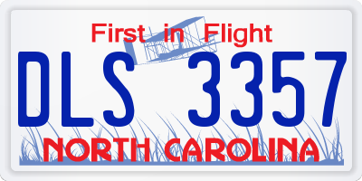 NC license plate DLS3357
