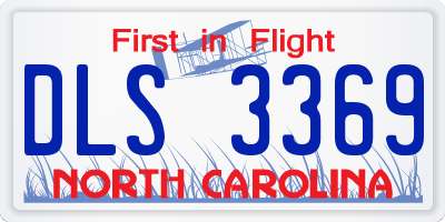 NC license plate DLS3369