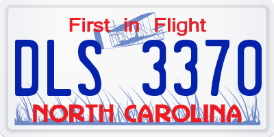 NC license plate DLS3370