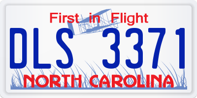 NC license plate DLS3371
