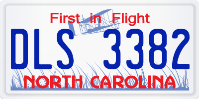NC license plate DLS3382