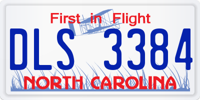 NC license plate DLS3384
