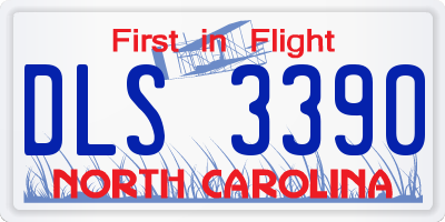 NC license plate DLS3390