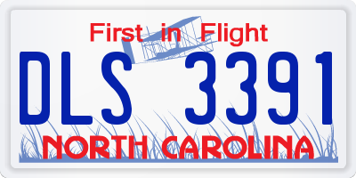 NC license plate DLS3391