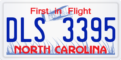 NC license plate DLS3395