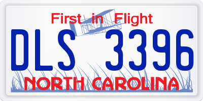 NC license plate DLS3396