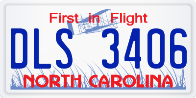 NC license plate DLS3406