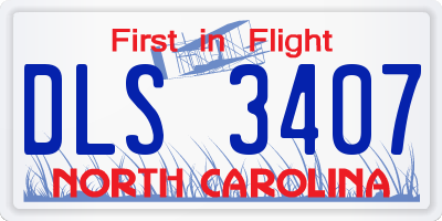 NC license plate DLS3407