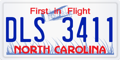 NC license plate DLS3411