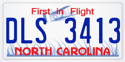 NC license plate DLS3413