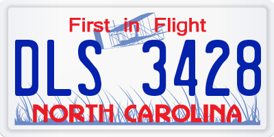 NC license plate DLS3428