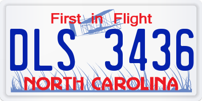 NC license plate DLS3436