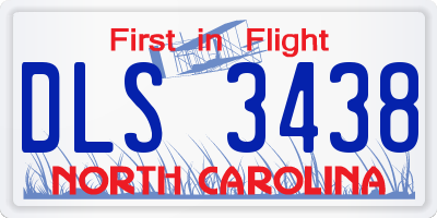 NC license plate DLS3438