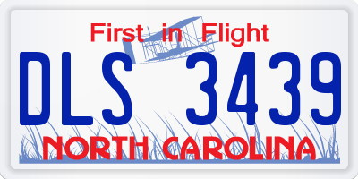NC license plate DLS3439
