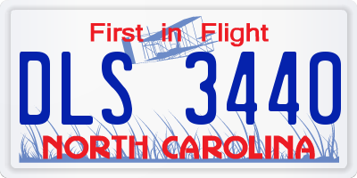 NC license plate DLS3440